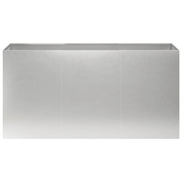 Garten-Pflanzgefäß Silber 120 x 40 x 60 cm Edelstahl
