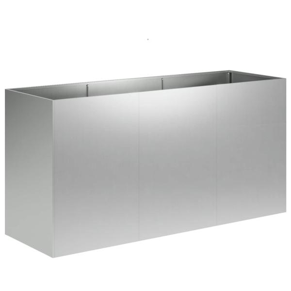 Garten-Pflanzgefäß Silber 120 x 40 x 60 cm Verzinkter Stahl
