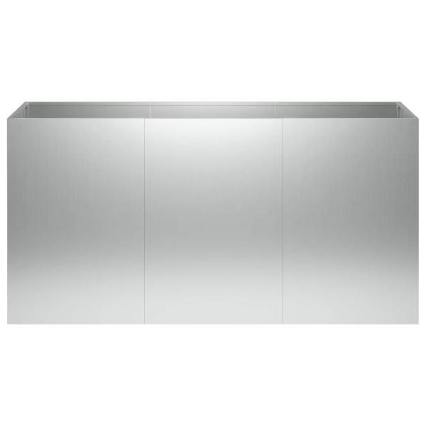Garten-Pflanzgefäß Silber 120 x 40 x 60 cm Verzinkter Stahl