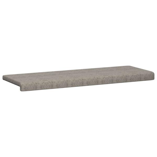 Bankkissen Kunstwildleder Hellgrau Tiefe 35 cm