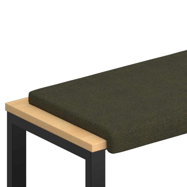 Bankkissen Kunstwildleder Olivegrün Tiefe 35 cm