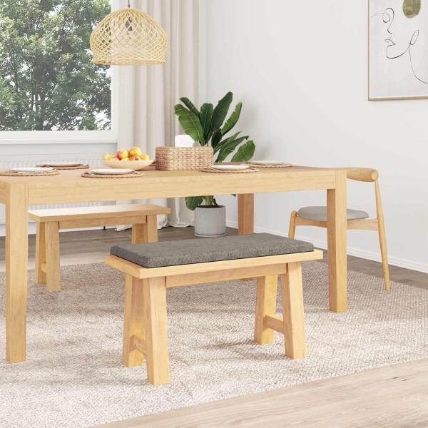Bankkissen Kunstwildleder Hellgrau Tiefe 35 cm