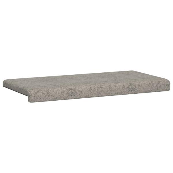 Bankkissen Kunstwildleder Hellgrau Tiefe 35 cm