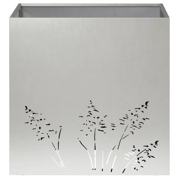 Garten-Pflanzgefäß Silber 50 x 50 x 49 cm Edelstahl