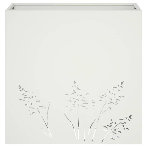 Garten-Pflanzgefäß Weiß 50 x 30 x 49 cm Kaltgewalzter Stahl