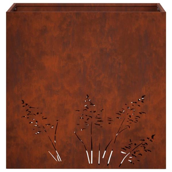 Garten-Pflanzgefäß Rostoptik 50 x 30 x 49 cm Wetterfeststahl