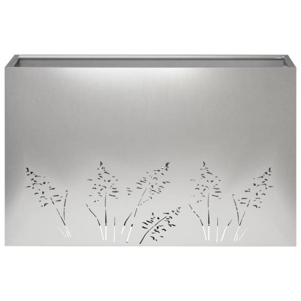 Garten-Pflanzgefäß 2 Stk. Silber 80 x 30 x 49 cm Edelstahl
