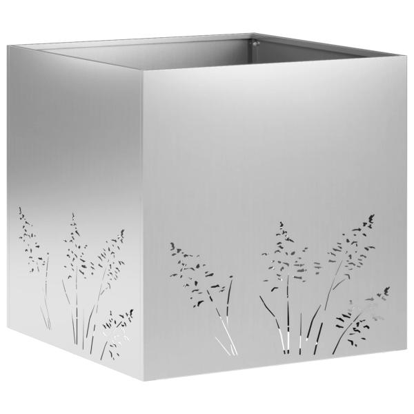 Garten-Pflanzgefäß 2 Stk. Silber 50 x 50 x 49 cm