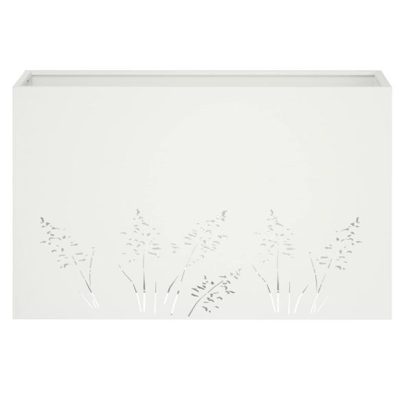 Garten-Pflanzgefäß Weiß 80 x 20 x 49 cm Kaltgewalzter Stahl