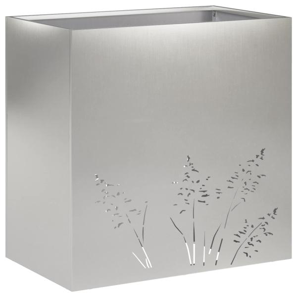 Garten-Pflanzgefäß Silber 50 x 30 x 49 cm Edelstahl