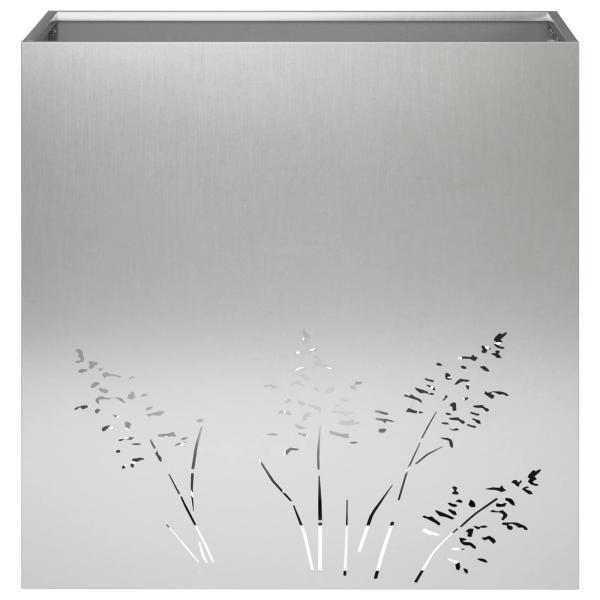 Garten-Pflanzgefäß Silber 50 x 30 x 49 cm Edelstahl