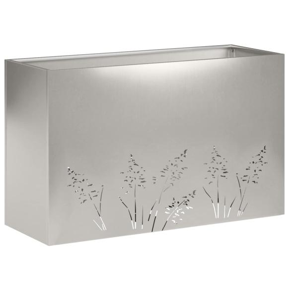 Garten-Pflanzgefäß Silber 80 x 30 x 49 cm Edelstahl