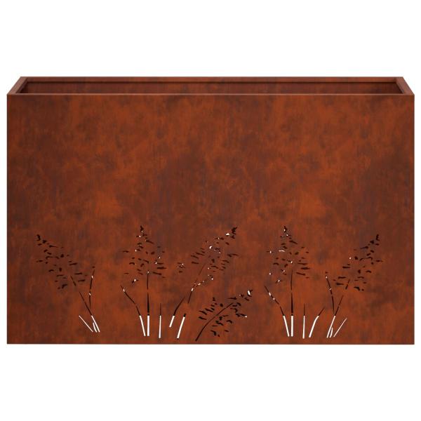 Garten-Pflanzgefäß Rostoptik 80 x 20 x 49 cm Wetterfeststahl