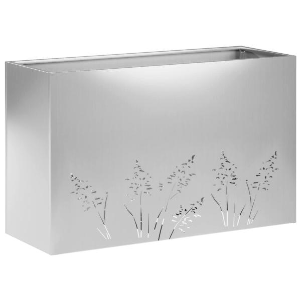 Garten-Pflanzgefäß 2 Stk. Silber 80 x 20 x 49 cm