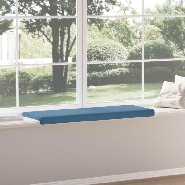Bankkissen Cord Blau Tiefe 35 cm