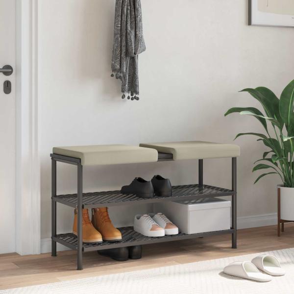 ARDEBO.de - Bankkissen 2 stk. Strukturiertes Samt Sand Tiefe 35 cm