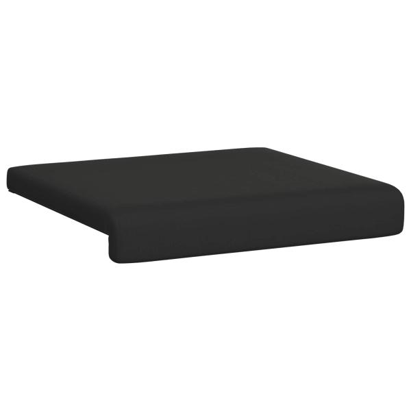 Bankkissen 4 stk. Strukturiertes Samt Schwarz Tiefe 35 cm