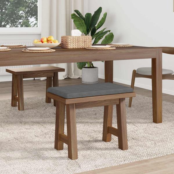 Bankkissen Mikrofaser Dunkelgrau Tiefe 35 cm