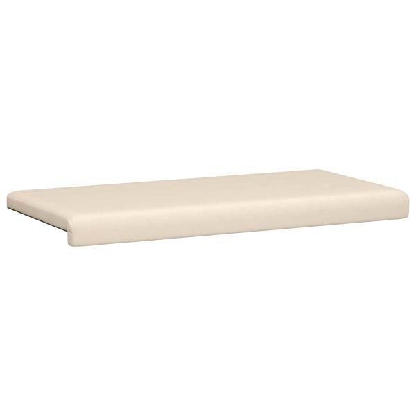 Bankkissen Mikrofaser Beige Tiefe 35 cm