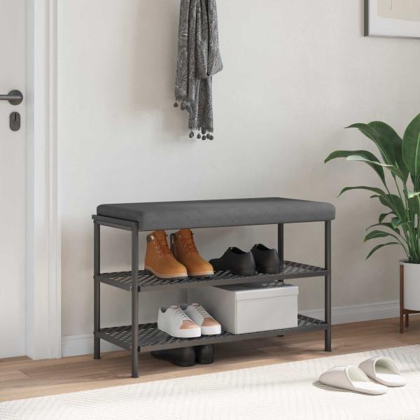 ARDEBO.de - Bankkissen Mikrofaser Dunkelgrau Tiefe 35 cm