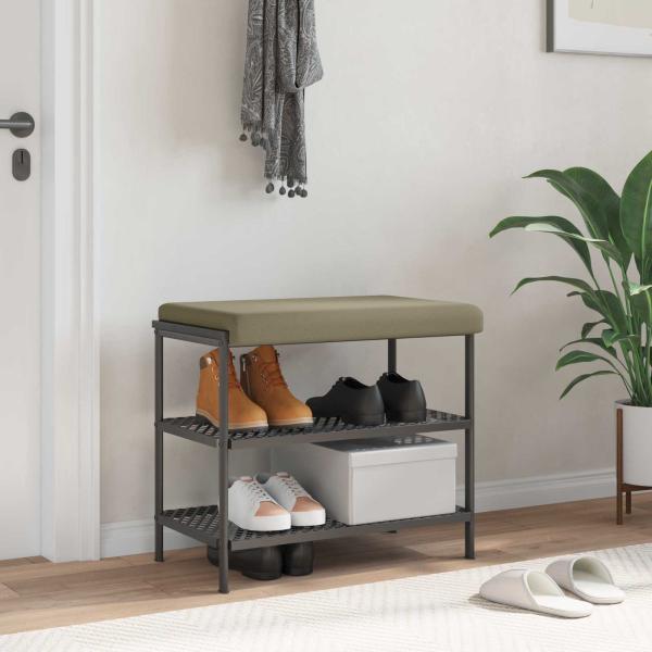 ARDEBO.de - Bankkissen Strukturiertes Samt Khaki Tiefe 35 cm