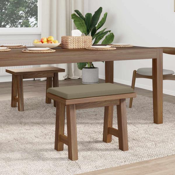 Bankkissen Strukturiertes Samt Khaki Tiefe 35 cm