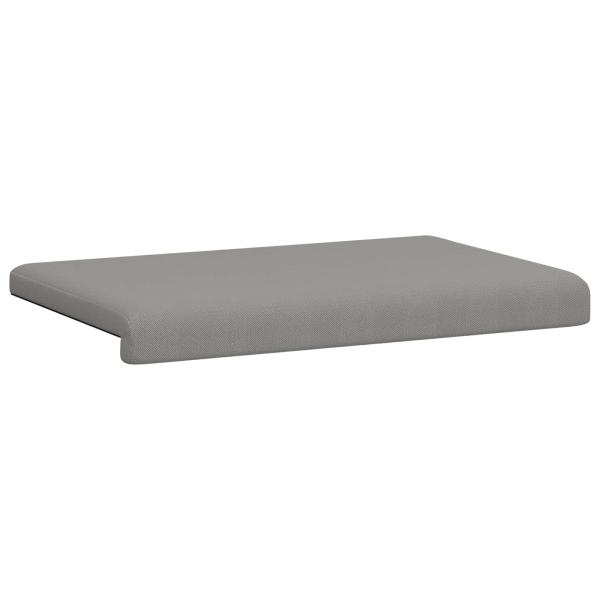 Bankkissen Strukturiertes Samt Dunkelgrau Tiefe 35 cm