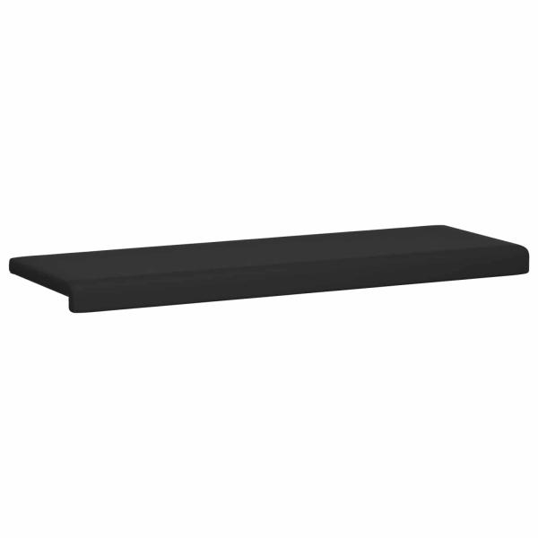 Bankkissen Strukturiertes Samt Schwarz Tiefe 35 cm