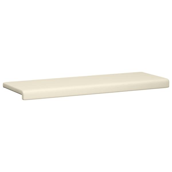 Bankkissen Strukturiertes Samt Creme Tiefe 35 cm
