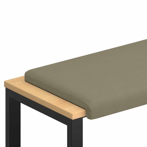 Bankkissen Strukturiertes Samt Khaki Tiefe 35 cm