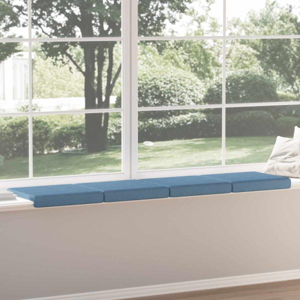 Bankkissen 4 stk. Cord Blau Tiefe 35 cm