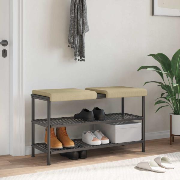 ARDEBO.de - Bankkissen 2 stk. Cord Grau-Grün Tiefe 35 cm