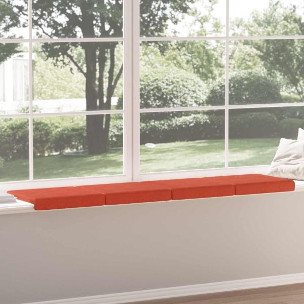 Bankkissen 4 stk. Cord Rot-Orange Tiefe 35 cm