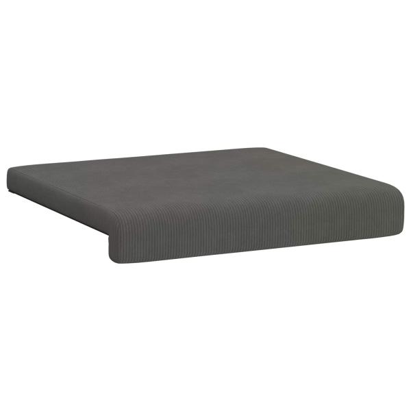 Bankkissen 4 stk. Cord Dunkelgrau Tiefe 35 cm