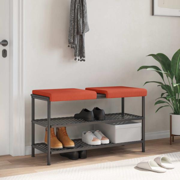 ARDEBO.de - Bankkissen 2 stk. Cord Rot-Orange Tiefe 35 cm
