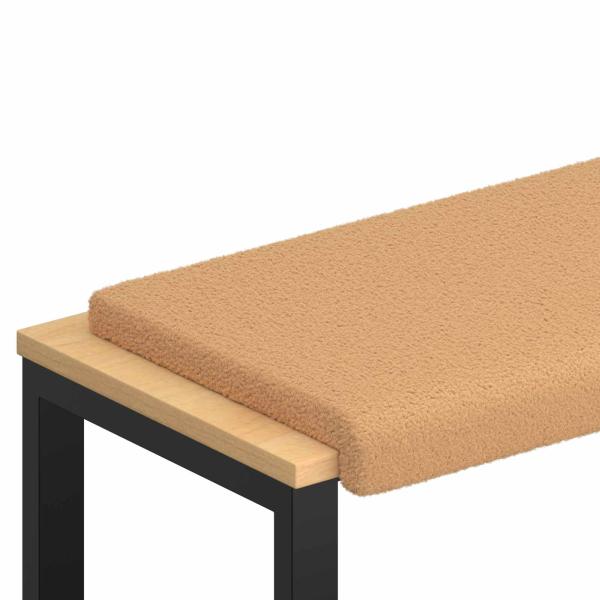 Bankkissen Sherpa-Stoff Beige Tiefe 35 cm