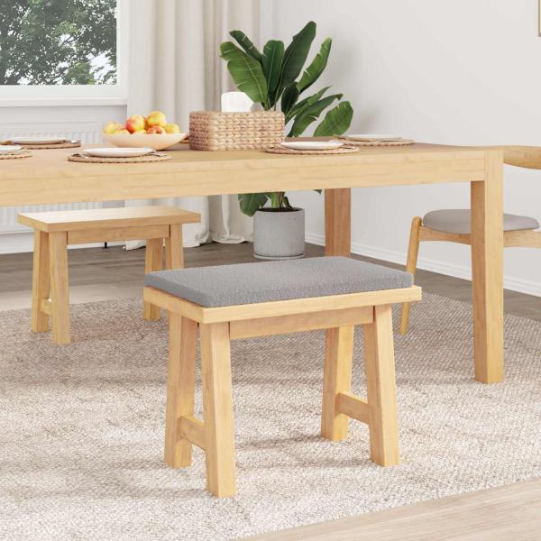Bankkissen Sherpa-Stoff Hellgrau Tiefe 35 cm