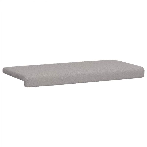 Bankkissen Sherpa-Stoff Hellgrau Tiefe 35 cm