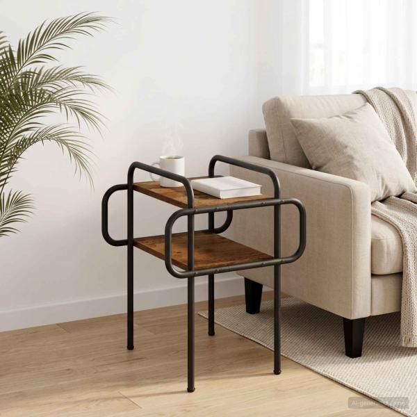 ARDEBO.de - Couchtisch Altholz 40 x 40 x 51 cm Holzwerkstoff