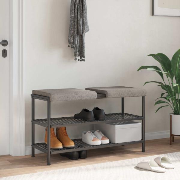 ARDEBO.de - Bankkissen 2 stk. Kunstwildleder Hellgrau Tiefe 35 cm