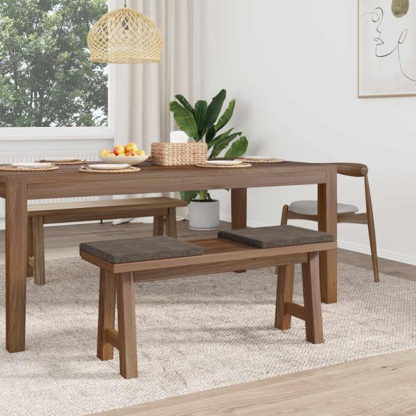 Bankkissen 4 stk. Kunstwildleder Dunkelgrau Tiefe 35 cm