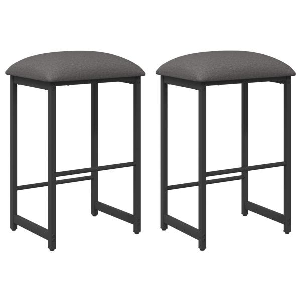 Barhocker 2 Stk. Hellgrau 40 x 32 x 74 cm Holzwerkstoff