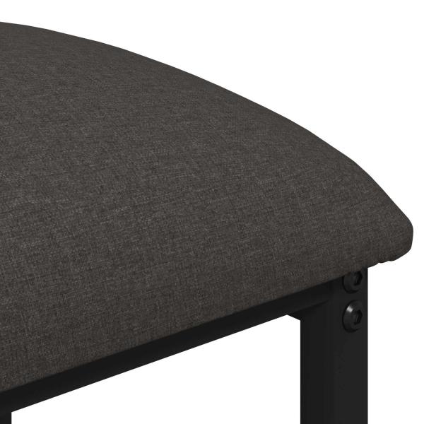 Barhocker 2 Stk. Dunkelgrau 40 x 32 x 64 cm Holzwerkstoff