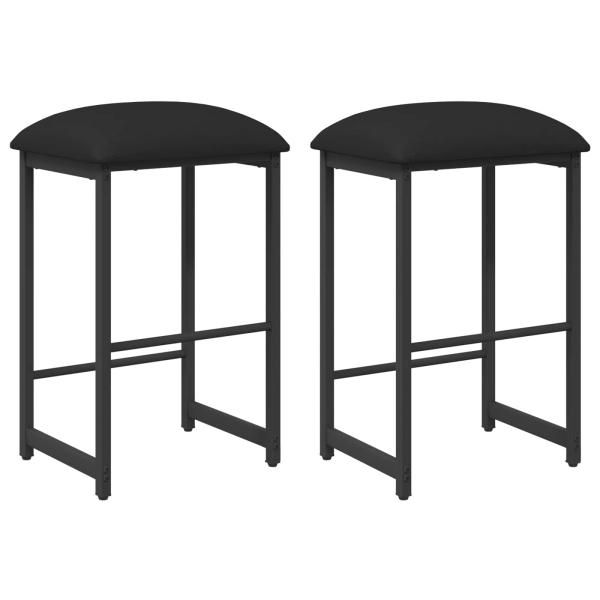 Barhocker 2 Stk. Schwarz 40 x 32 x 64 cm Holzwerkstoff