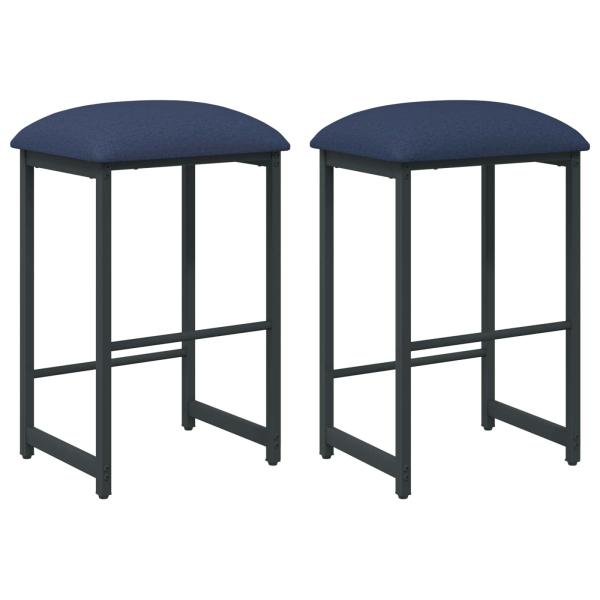 Barhocker 2 Stk. Blau 40 x 32 x 64 cm Holzwerkstoff