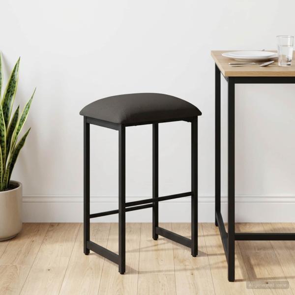 ARDEBO.de - Barhocker Dunkelgrau 40 x 32 x 64 cm Holzwerkstoff