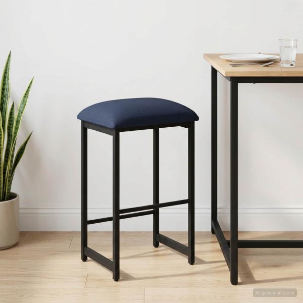 ARDEBO.de - Barhocker Blau 40 x 32 x 74 cm Holzwerkstoff