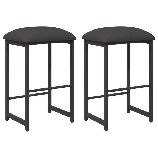 Barhocker 2 Stk. Dunkelgrau 40 x 32 x 74 cm Holzwerkstoff