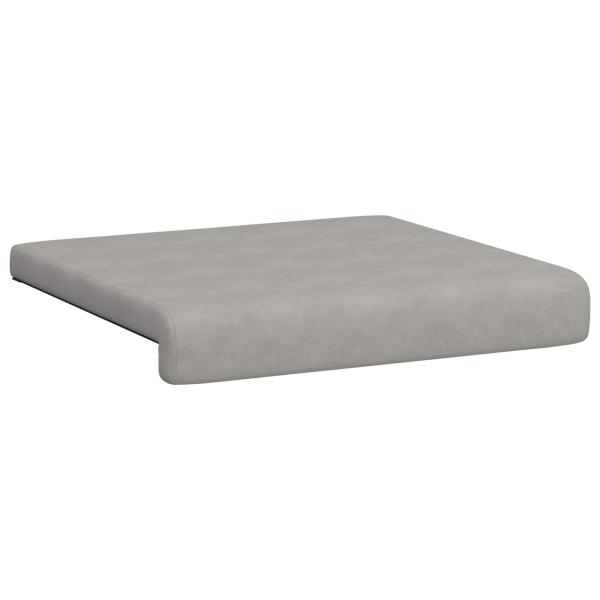 Bankkissen 4 stk. Mikrofaser Hellgrau Tiefe 35 cm