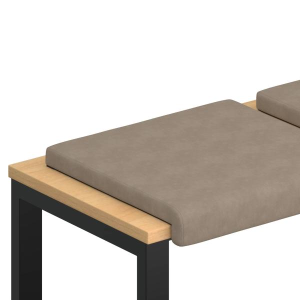 Bankkissen 4 stk. Mikrofaser Taupe Tiefe 35 cm